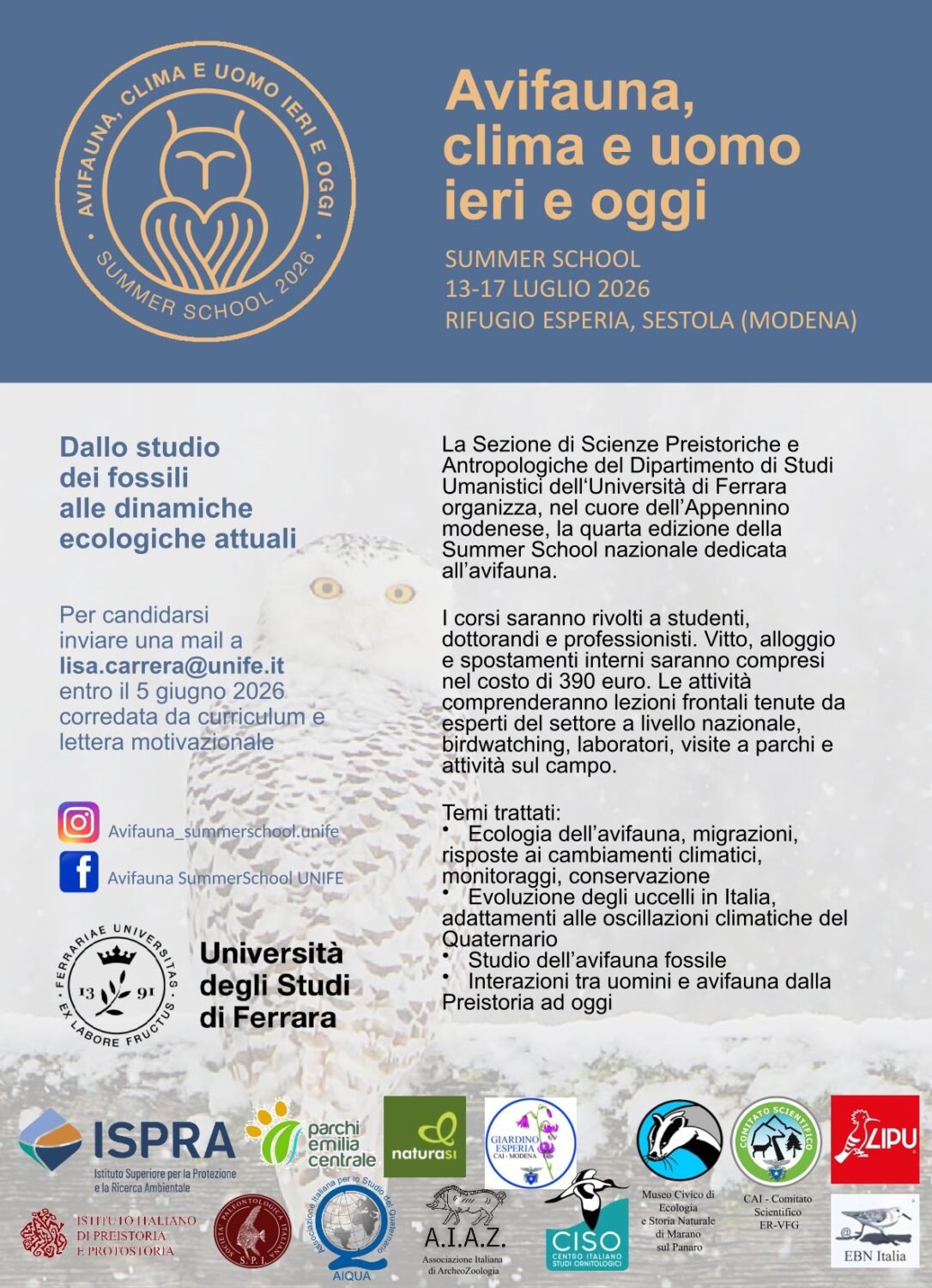 Avifauna clima e uomo 2026